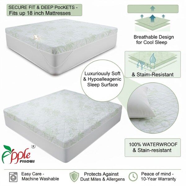 Apple Pillows Waterproof Natural Aloevera Mattress Protector
