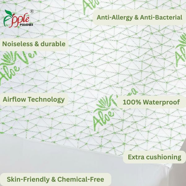 Apple Pillows Waterproof Natural Aloevera Mattress Protector Features