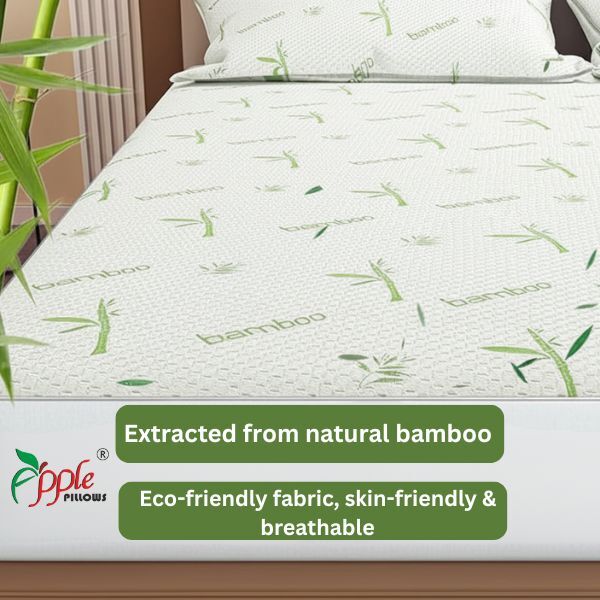 Apple Pillows Waterproof Natural Bamboo Mattress Protector