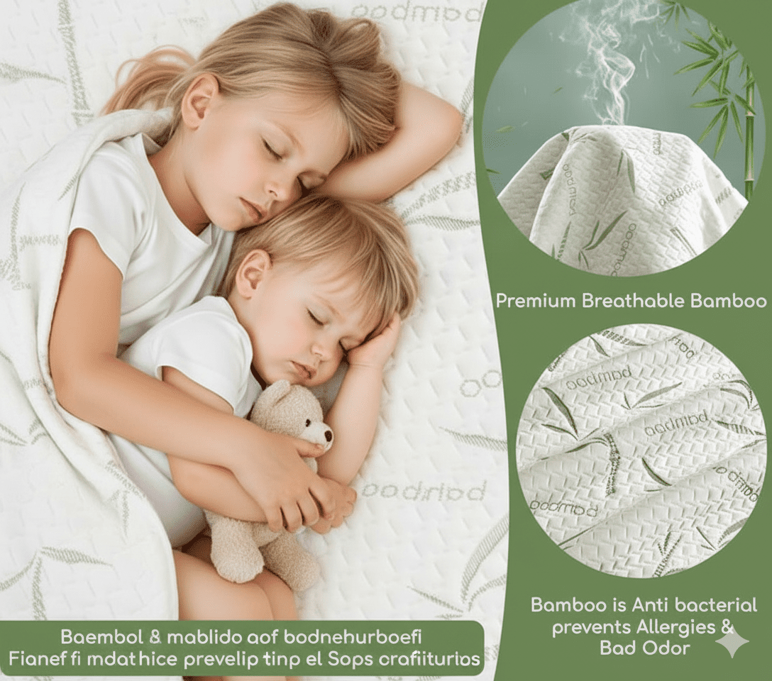 Apple Pillows Waterproof Natural Bamboo Mattress Protector